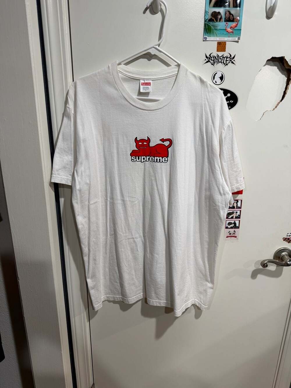 Supreme x Toy Machine Devil Cat Tee White